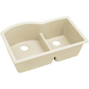 Elkay ELXHU3322RPA0 Elkay Quartz Luxe 33' x 22' x 10' Double Bowl Undermount Sink with Aqua Divide, Parchment