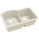 Elkay ELXHU3322RRT0 Elkay Quartz Luxe 33' x 22' x 10' Double Bowl Undermount Sink with Aqua Divide, Ricotta