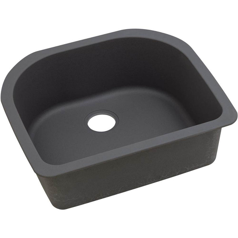 Elkay ELXSU2522CH0 Elkay Quartz Luxe 25' x 22' x 8-1/2' Single Bowl Undermount Sink, Charcoal