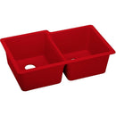Elkay ELXU250RMA0 Elkay Quartz Luxe 33' x 20-1/2' x 9-1/2' Double Bowl Undermount Sink, Maraschino