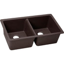 Elkay ELXU3322CN0 Elkay Quartz Luxe 33' x 18-3/4' x 9-1/2' Double Bowl Undermount Sink, Chestnut