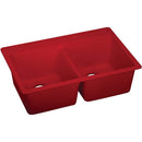 Elkay ELXU3322MA0 Elkay Quartz Luxe 33' x 18-3/4' x 9-1/2' Double Bowl Undermount Sink, Maraschino