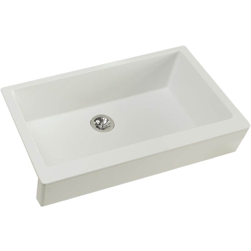 Elkay ELXUFP3620RT0 Elkay Quartz Luxe 35-7/8' x 20-15/16' x 9' Single Bowl Farmhouse Sink with Perfect Drain, Ricotta