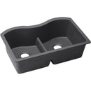 Elkay ELXULB3322CH0 Elkay Quartz Luxe 33' x 20' x 9-1/2' Double Bowl Undermount Sink with Aqua Divide, Charcoal