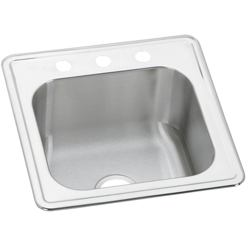 Elkay ESE2020102 20 Gauge Stainless Steel 20' x 20' x 10.125' Single Bowl Top Mount Laundry/Utility Sink