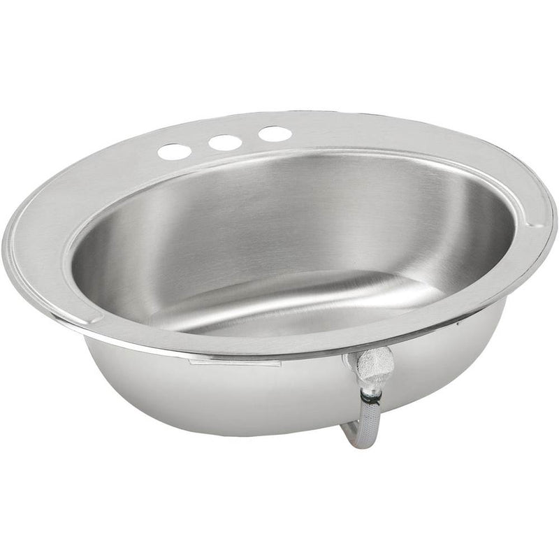 Elkay LLVR19161 18 Gauge Stainless Steel 19.625' x 16.6875' x 6' Single Bowl Top Mount Bathroom Sink