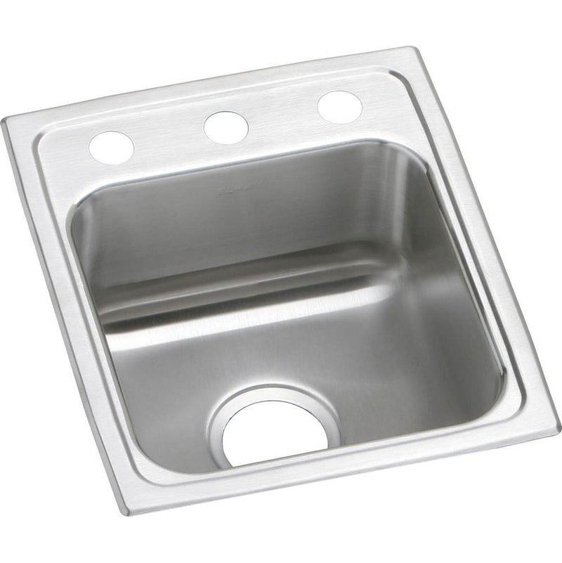 Elkay LR15171 18 Gauge Stainless Steel 15' x 17.5' x 7.625' Single Bowl Top Mount Bar/Prep Sink