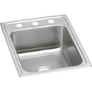 Elkay LR1722MR2 18 Gauge Stainless Steel 17' x 22' x 7.625' Single Bowl Top Mount Kitchen Sink