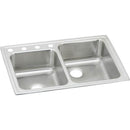 Elkay LR250L4 18 Gauge Stainless Steel 33' x 22' x 7.875' Double Bowl Top Mount Kitchen Sink