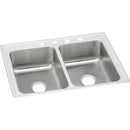 Elkay LR25192 18 Gauge Stainless Steel 25' x 19.5' x 7.625' Double Bowl Top Mount Kitchen Sink