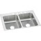 Elkay LR2519MR2 18 Gauge Stainless Steel 25' x 19.5' x 7.625' Double Bowl Top Mount Kitchen Sink