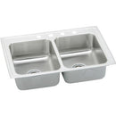 Elkay LR29180 18 Gauge Stainless Steel 29' x 18' x 7.625' Double Bowl Top Mount Kitchen Sink