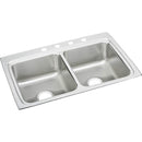 Elkay LR33224 18 Gauge Stainless Steel 33' x 22' x 8.125' Double Bowl Top Mount Kitchen Sink