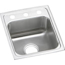 Elkay LRAD151755MR2 18 Gauge Stainless Steel 15' x 17.5' x 5.5' Single Bowl Top Mount Kitchen Sink