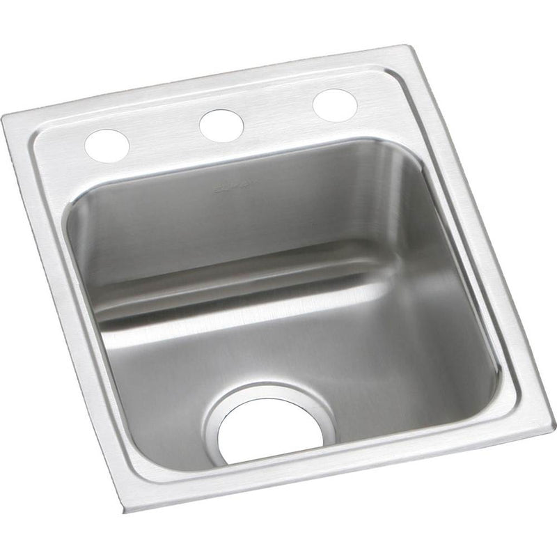 Elkay LRAD151755MR2 18 Gauge Stainless Steel 15' x 17.5' x 5.5' Single Bowl Top Mount Kitchen Sink