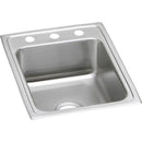 Elkay LRAD1722551 18 Gauge Stainless Steel 17' x 22' x 5.5' Single Bowl Top Mount Kitchen Sink