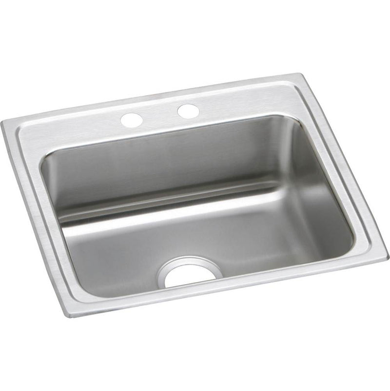 Elkay LRAD221960MR2 18 Gauge Stainless Steel 22' x 19.5' x 6' Single Bowl Top Mount Kitchen Sink
