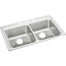 Elkay LRAD3322601 18 Gauge Stainless Steel 33' x 22' x 6' Double Bowl Top Mount Kitchen Sink
