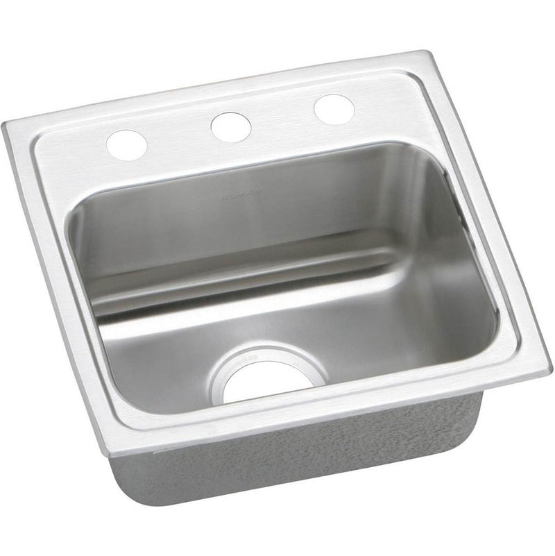 Elkay LRADQ1716601 18 Gauge Stainless Steel 17' x 16' x 6' Single Bowl Top Mount Kitchen Sink