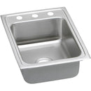 Elkay LRADQ1722652 18 Gauge Stainless Steel 17' x 22' x 6.5' Single Bowl Top Mount Kitchen Sink