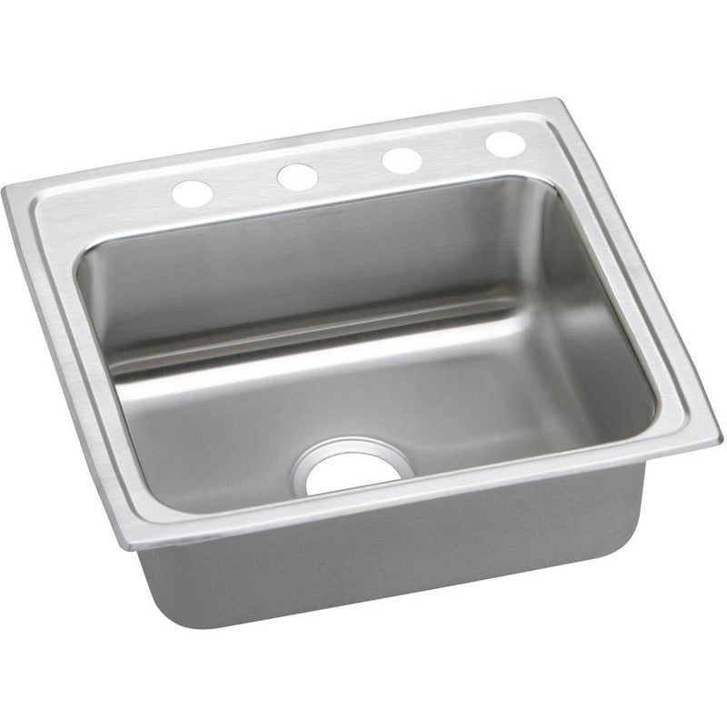 Elkay LRADQ2521601 18 Gauge Stainless Steel 25' x 21.25' x 6' Single Bowl Top Mount Kitchen Sink