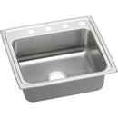 Elkay LRADQ2521602 18 Gauge Stainless Steel 25' x 21.25' x 6' Single Bowl Top Mount Kitchen Sink