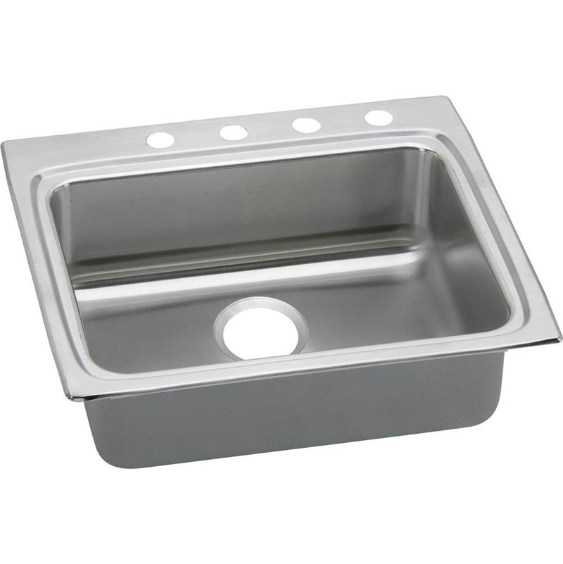 Elkay LRADQ2522602 18 Gauge Stainless Steel 25' x 22' x 6' Single Bowl Top Mount Kitchen Sink