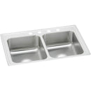 Elkay PSR33193 20 Gauge Stainless Steel 33' x 19.5' x 7.125' Double Bowl Top Mount Kitchen Sink