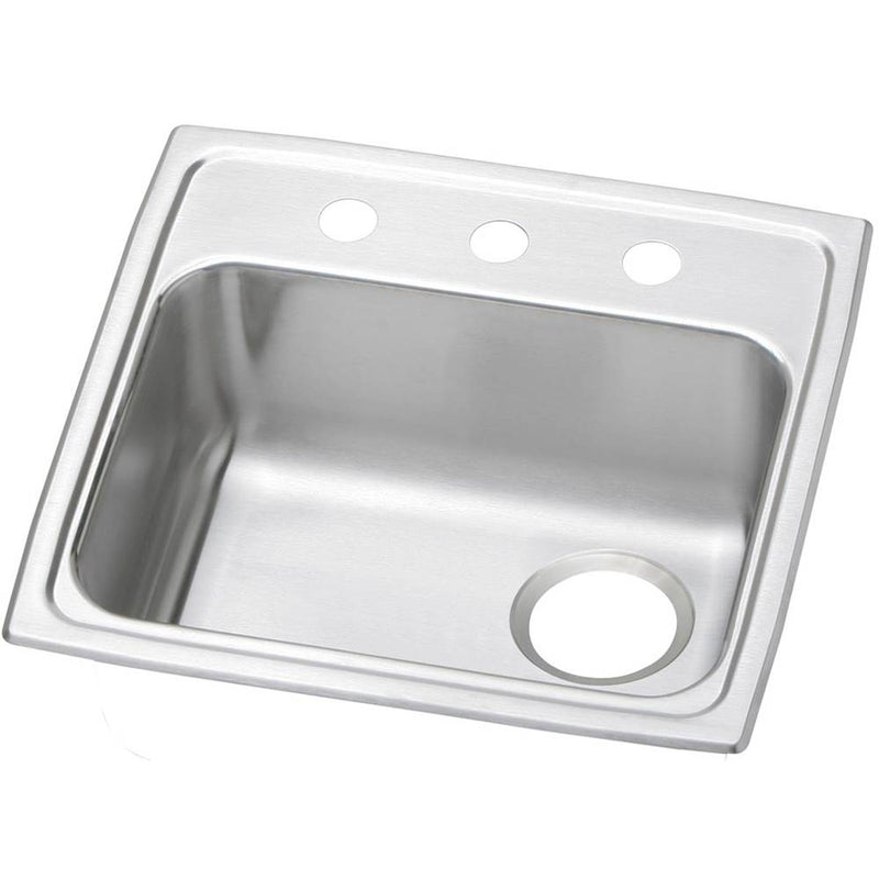 Elkay PSRADQ191955R3 20 Gauge Stainless Steel 19.5' x 19' x 5.5' Single Bowl Top Mount Kitchen Sink