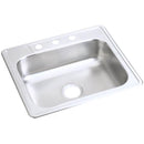 Elkay D125213 22 Gauge Stainless Steel 25" x 21.25" x 6.5625" Single Bowl Top Mount Kitchen Sink