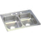 Elkay D225193 22 Gauge Stainless Steel 25" x 19" x 6.3125" Double Bowl Top Mount Kitchen Sink