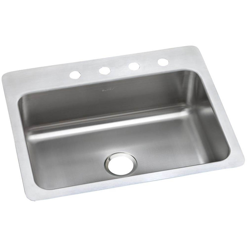 Elkay DSESR127222 18 Gauge Stainless Steel 27" x 22" x 8" Single Bowl Dual Mount Kitchen Sink
