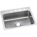 Elkay DSESR127224 18 Gauge Stainless Steel 27" x 22" x 8" Single Bowl Dual Mount Kitchen Sink