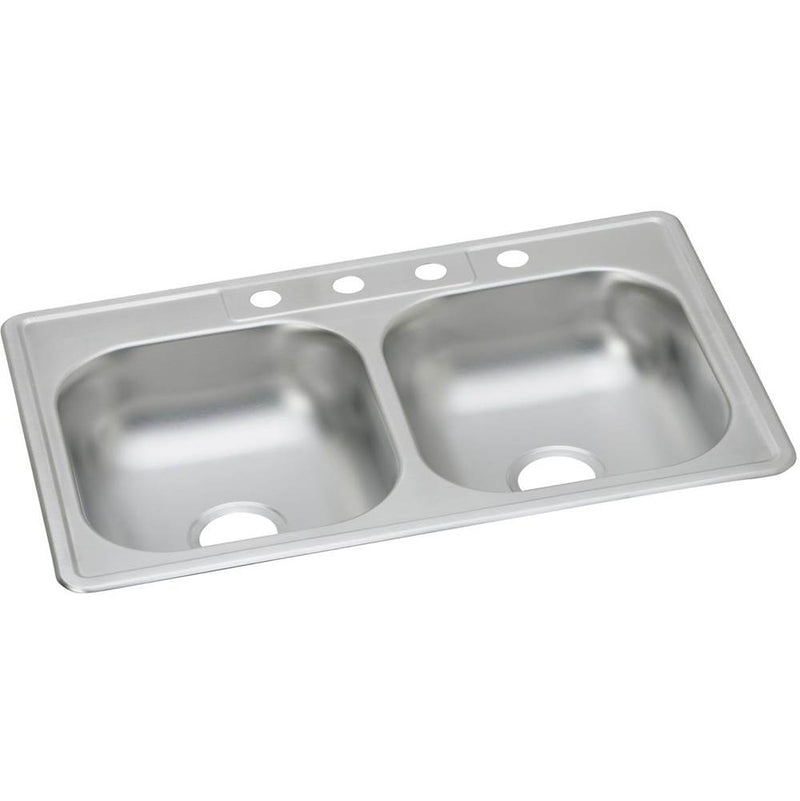 Elkay K233223 23 Gauge Stainless Steel 33" x 22" x 6.0625" Double Bowl Top Mount Kitchen Sink