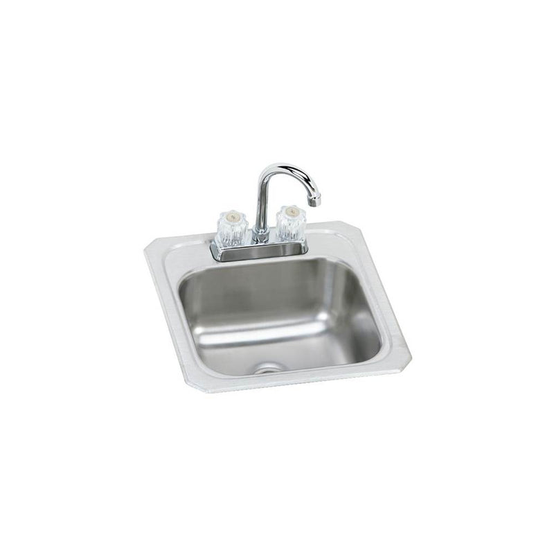 Elkay BCR150 20 Gauge Stainless Steel 15' x 15' x 6.125' Single Bowl Top Mount Bar/Prep Sink