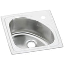 Elkay BLGR15150 18 Gauge Stainless Steel 15' x 15' x 6.53125' Single Bowl Top Mount Bar/Prep Sink