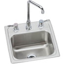 Elkay BLH15C 18 Gauge Stainless Steel 15' x 15' x 7.125' Single Bowl Top Mount Bar/Prep Sink Kit