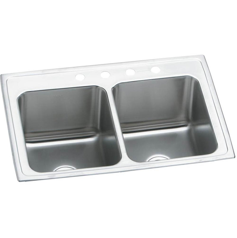 Elkay DLR3722101 18 Gauge Stainless Steel 37' x 22' x 10.125' Double Bowl Top Mount Kitchen Sink