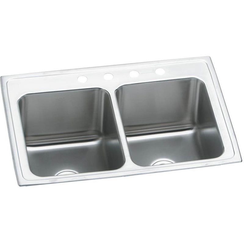 Elkay DLR3722102 18 Gauge Stainless Steel 37' x 22' x 10.125' Double Bowl Top Mount Kitchen Sink