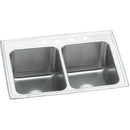 Elkay DLR3722104 18 Gauge Stainless Steel 37' x 22' x 10.125' Double Bowl Top Mount Kitchen Sink