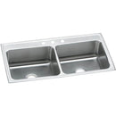 Elkay DLR4322122 18 Gauge Stainless Steel 43' x 22' x 12.125' Double Bowl Top Mount Kitchen Sink