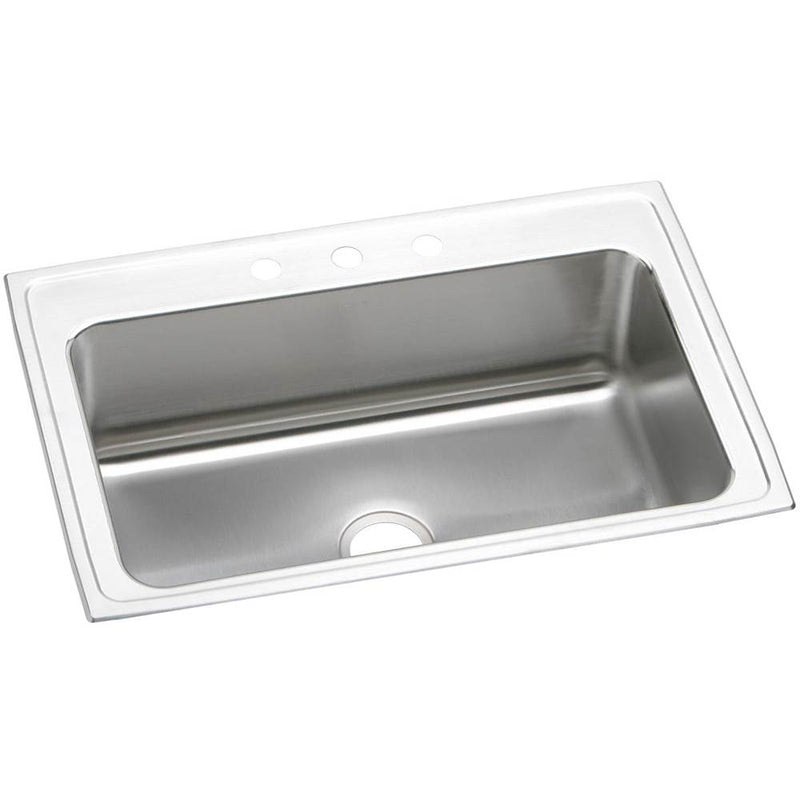 Elkay DLRS332210MR2 18 Gauge Stainless Steel 33' x 22' x 10.125' Single Bowl Top Mount Kitchen Sink