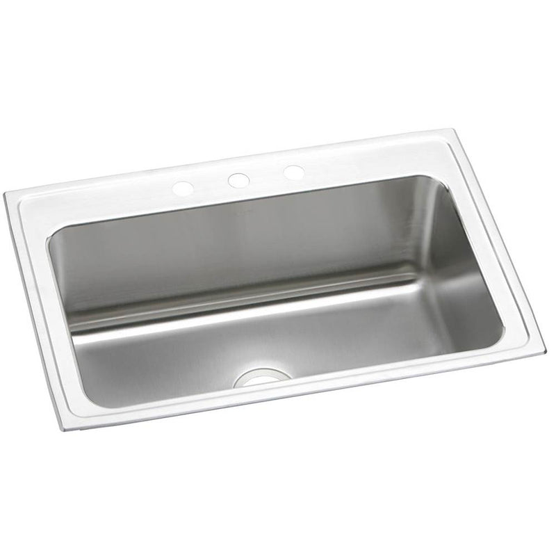 Elkay DLRS3322122 18 Gauge Stainless Steel 33' x 22' x 11.625' Single Bowl Top Mount Kitchen Sink