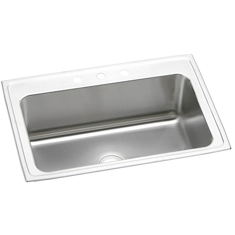 Elkay DLRS332212MR2 18 Gauge Stainless Steel 33' x 22' x 11.625' Single Bowl Top Mount Kitchen Sink