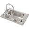 Elkay DRKAD251740C 18 Gauge Stainless Steel 25' x 17' x 4' Single Bowl Top Mount Sink Kit