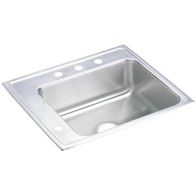 Elkay DRKAD252250L3 18 Gauge Stainless Steel 25' x 22' x 5' Single Bowl Top Mount Sink