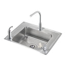 Elkay DRKAD282255RC 18 Gauge Stainless Steel 28' x 22' x 5.5' Single Bowl Top Mount Sink Kit