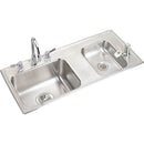 Elkay DRKAD371750RC 18 Gauge Stainless Steel 37.25' x 17' x 5' Double Bowl Top Mount Sink Kit