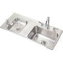 Elkay DRKAD371755LC 18 Gauge Stainless Steel 37.25' x 17' x 5.5' Double Bowl Top Mount Sink Kit