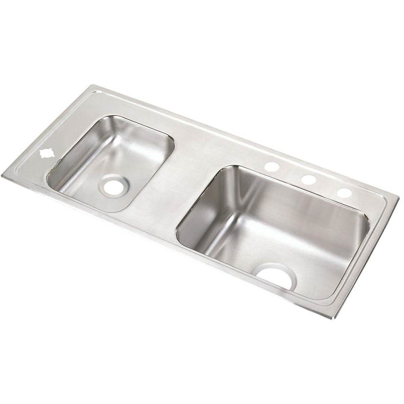 Elkay DRKAD371760L0 18 Gauge Stainless Steel 37.25' x 17' x 6' Double Bowl Top Mount Sink